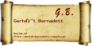 Gerhát Bernadett névjegykártya