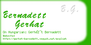 bernadett gerhat business card